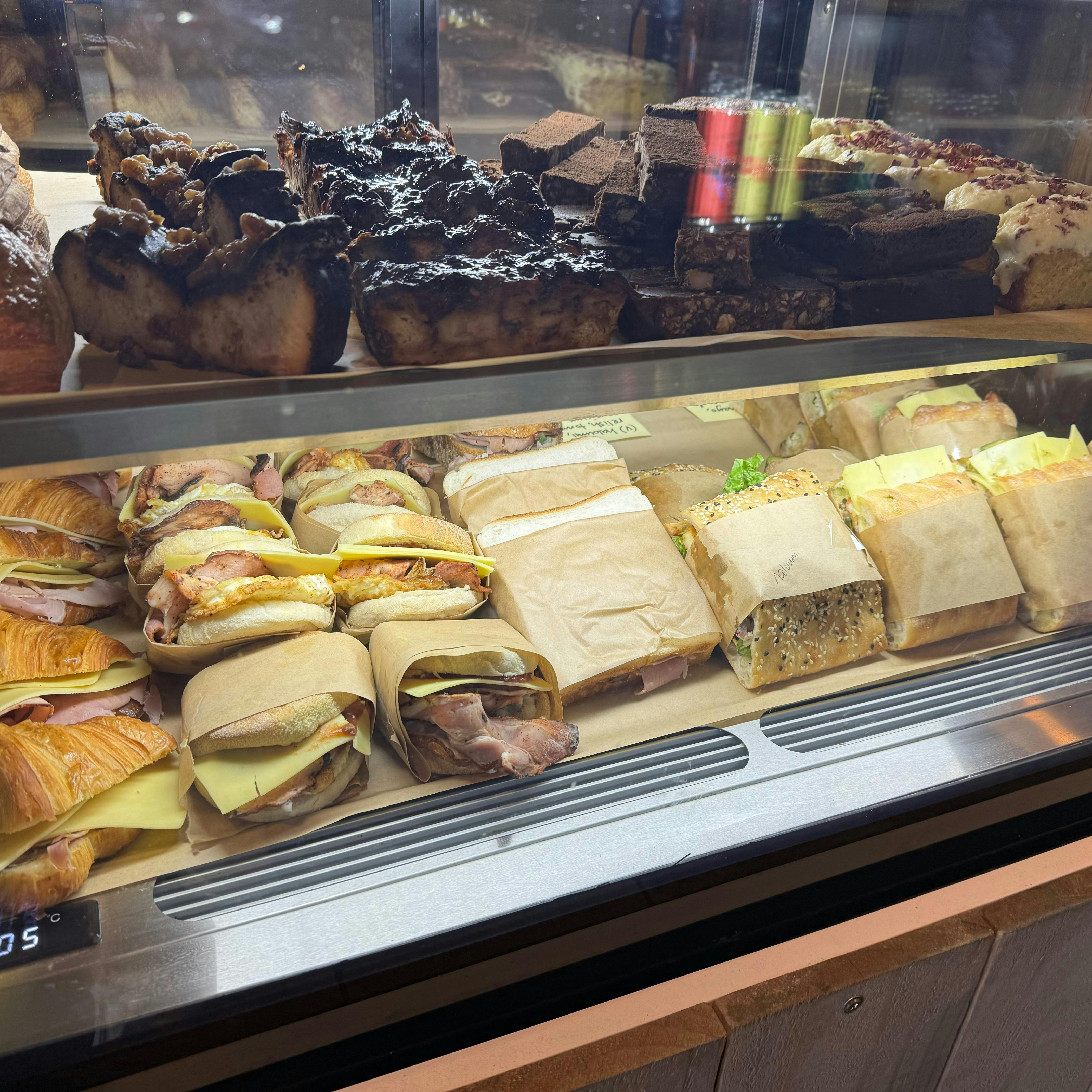 sandwiches in a cabinet