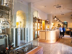 Parachilna Brew Project Microbrewery in the front bar of the Prairie Hotel