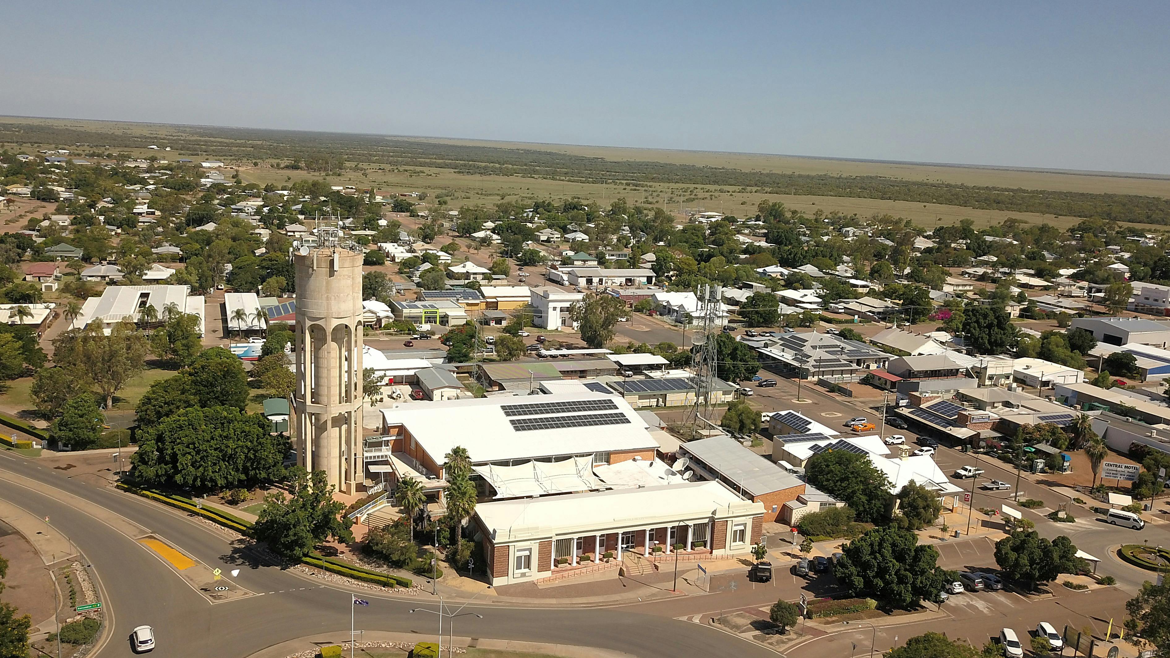 This is an aerial photo of Longreach Qld