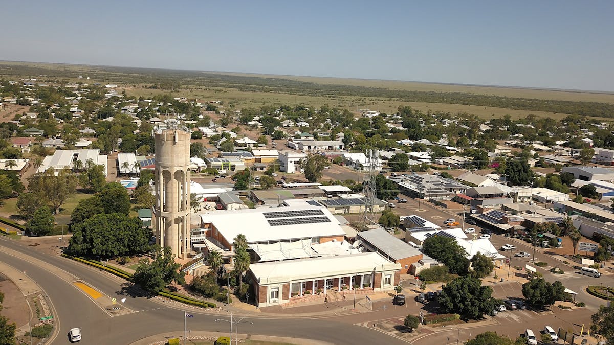 This is an aerial photo of Longreach Qld
