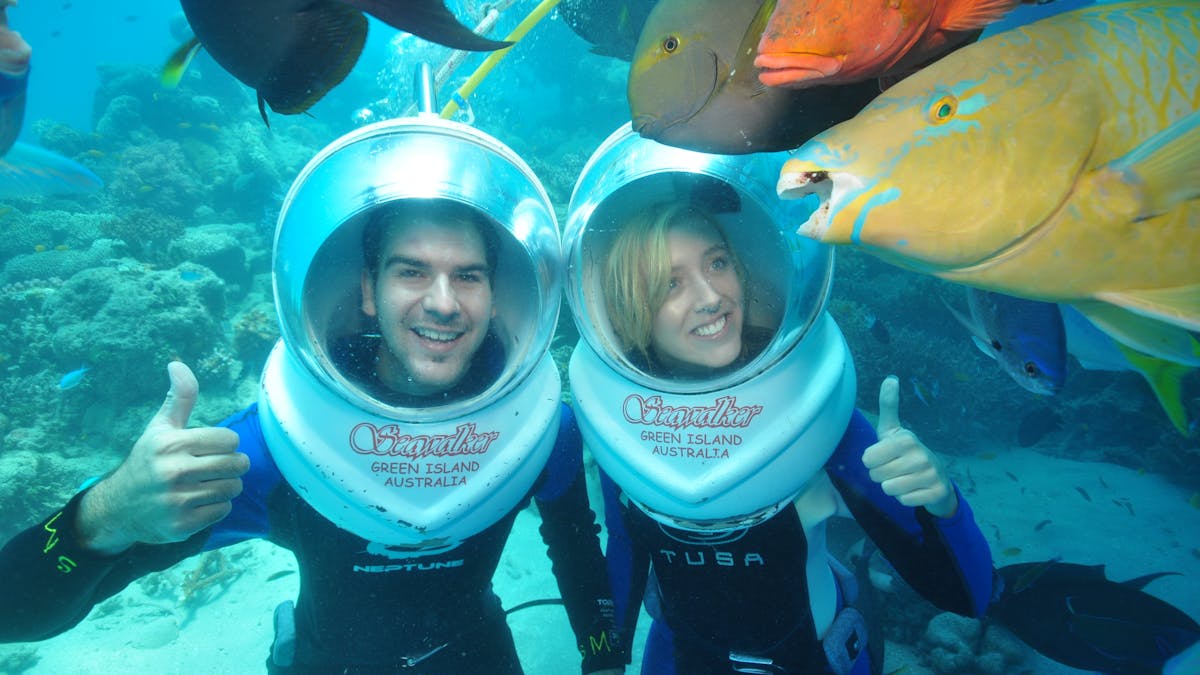 helmet dive great barrier reef