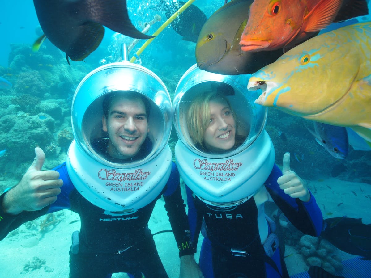 helmet dive great barrier reef