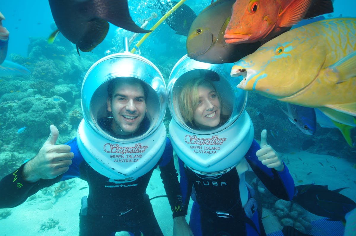 helmet dive great barrier reef