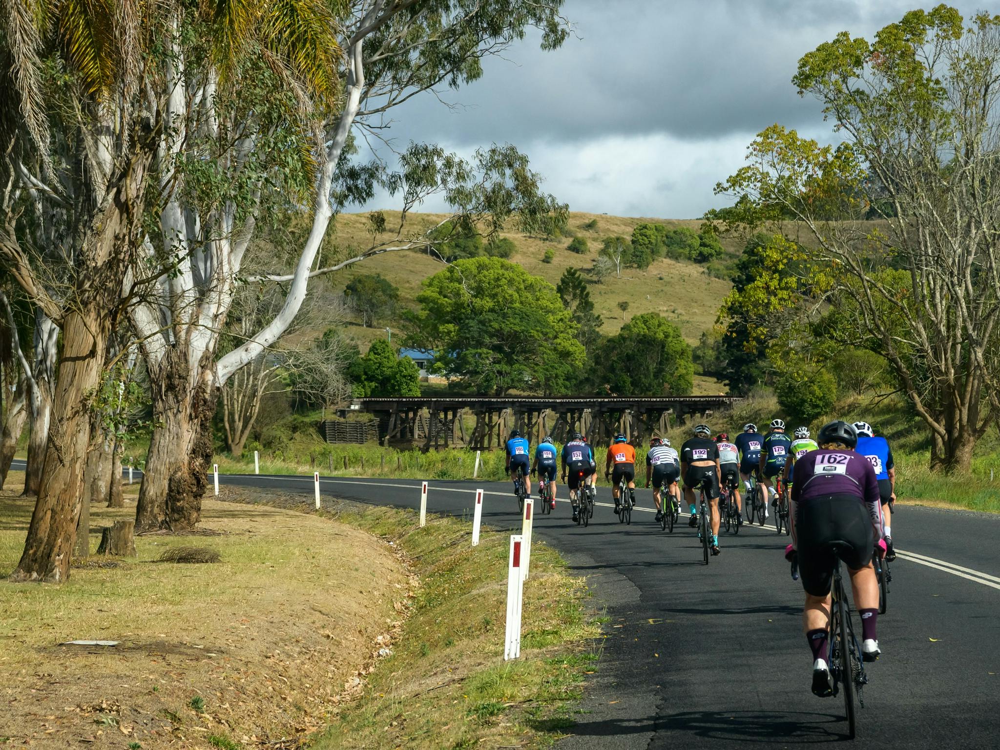Cyclists enjoying the country views