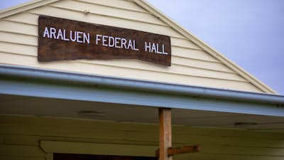 Araluen Federal Hall sign