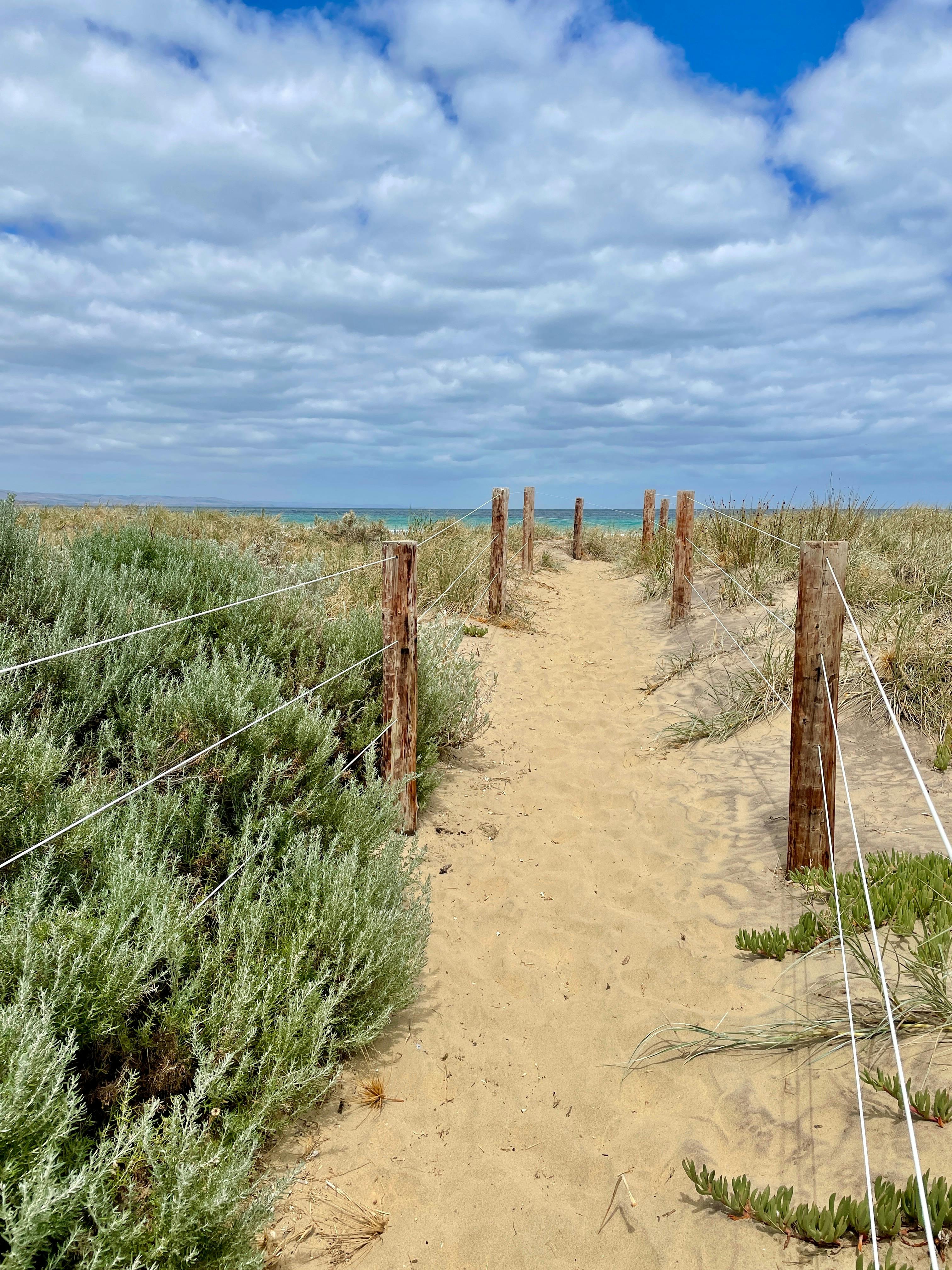 Beach Access out front of shop