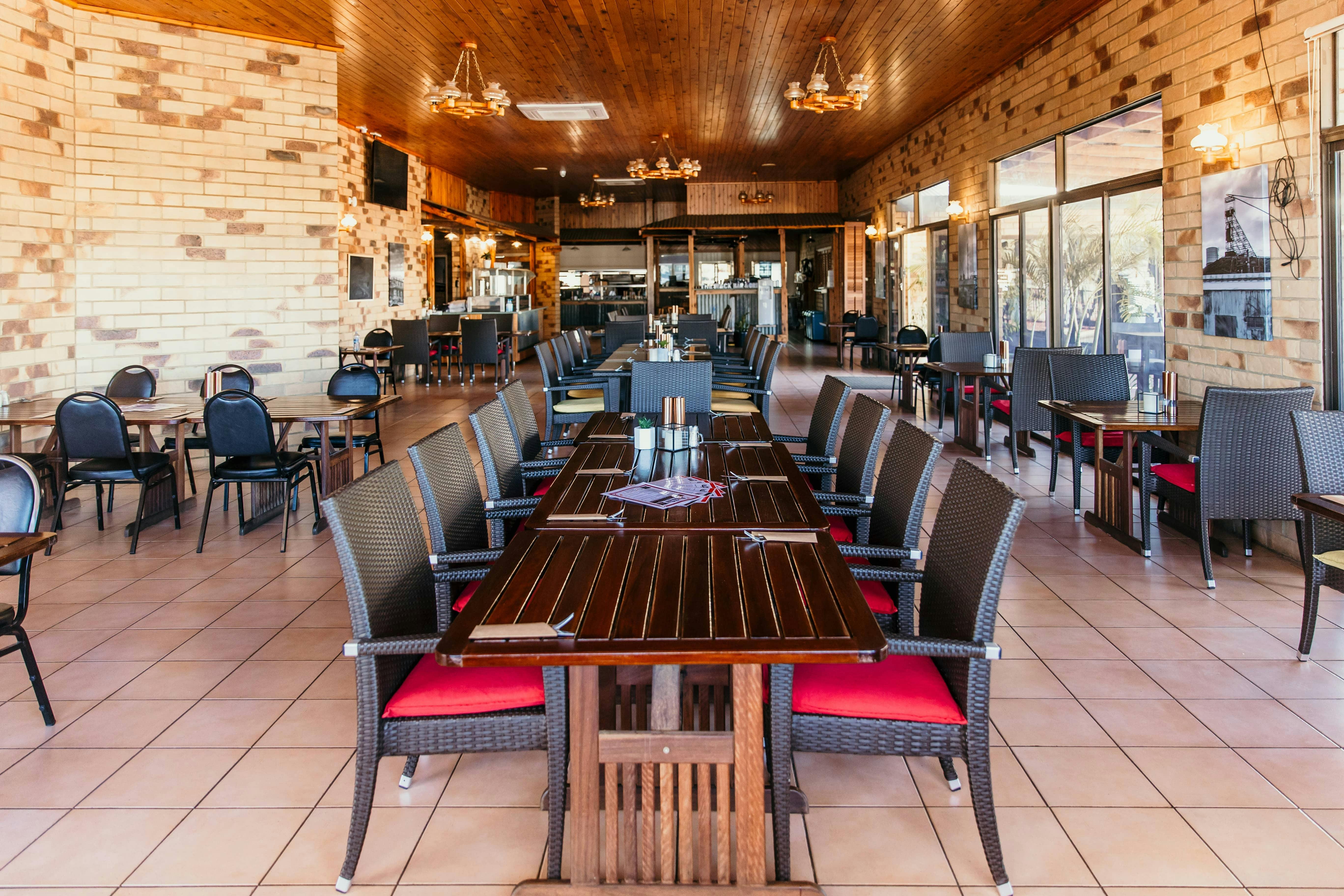 A view of the restaurant floor.