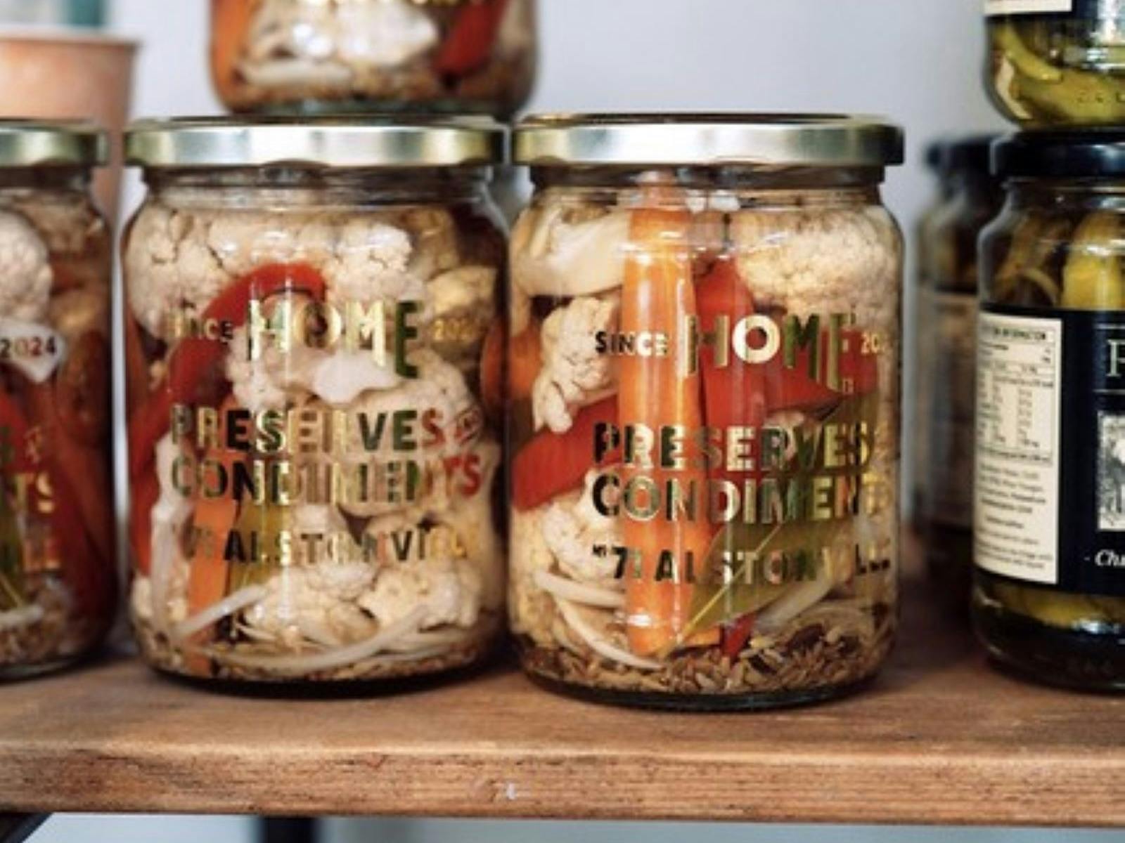 Jar of condiments