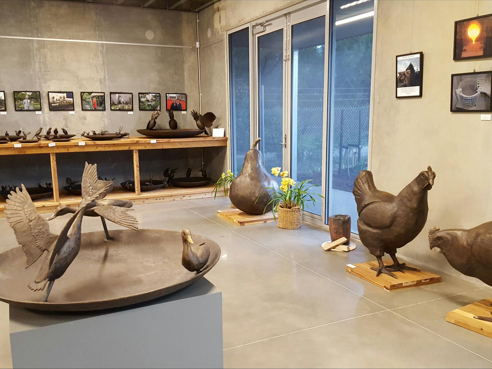 Willie Wildlife Sculptures bronze works on display downstairs at The Hive