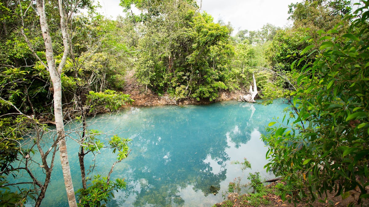 Turquoise waters of the Cardwell Spa Pool
