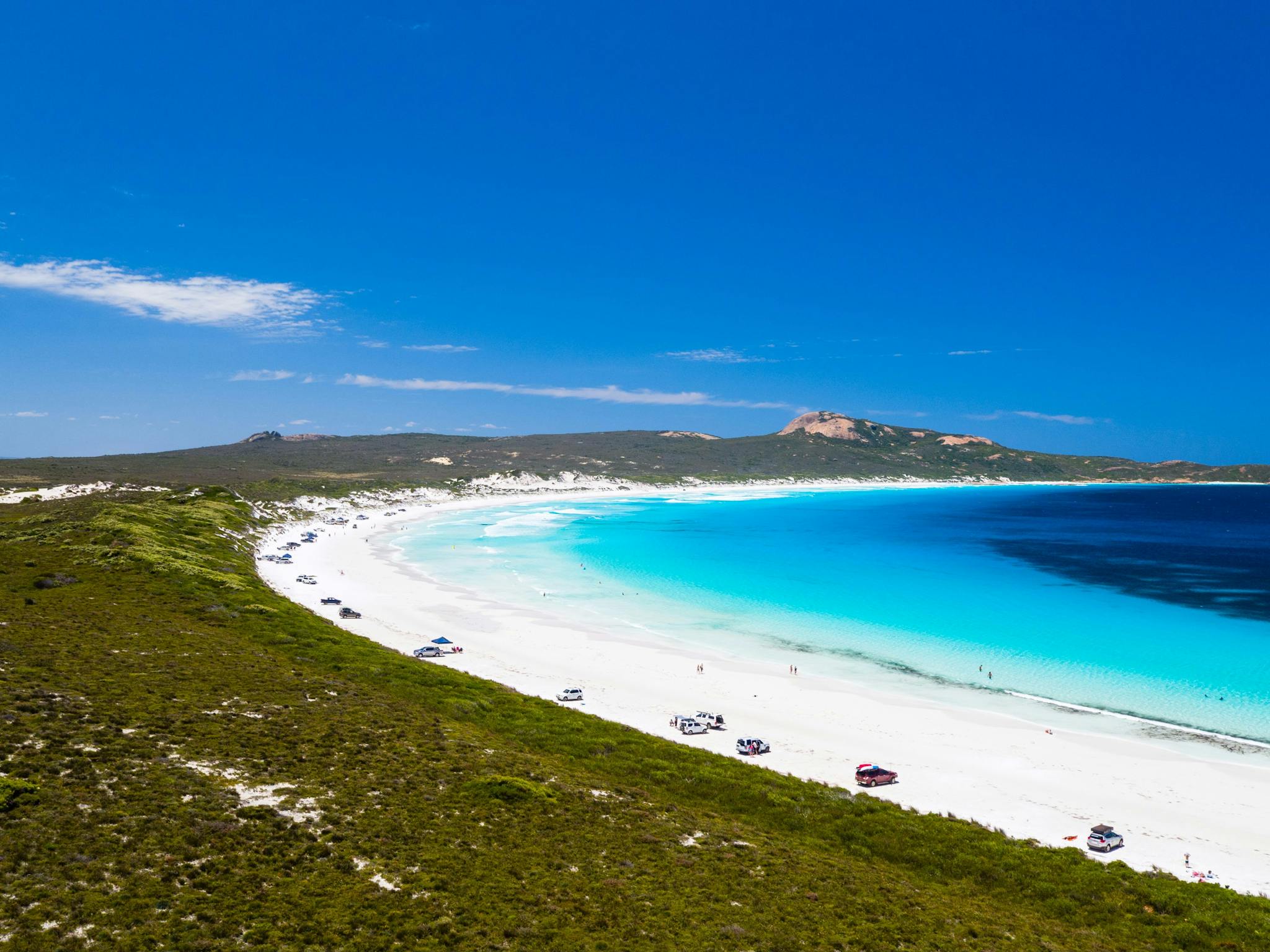 Aerial view of Lucky Bay, near Esperance