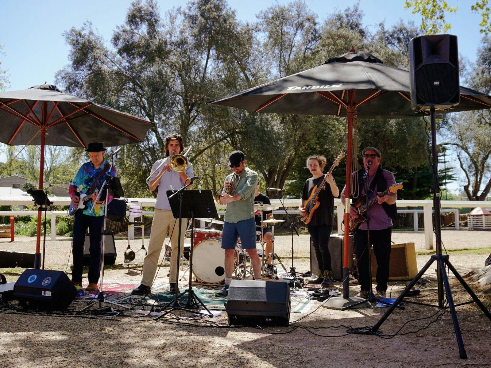 The Funk Junkies playing at Tahbilk Sunday Sips