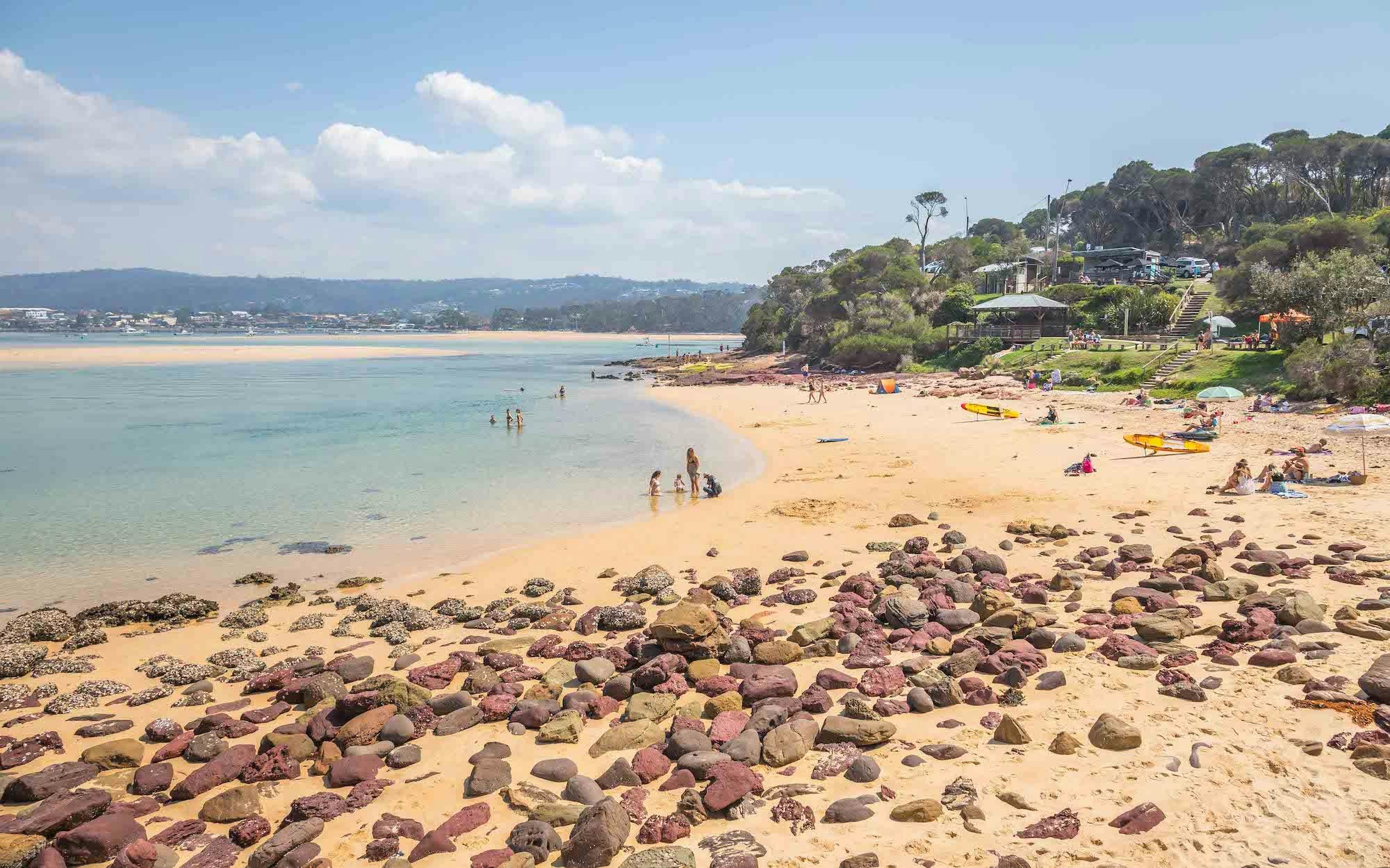 Bar Beach is a Merimbula favourite with its popular kiosk