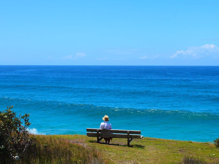 Contemplating the Pacific. Bare Point, Diggers Camp.