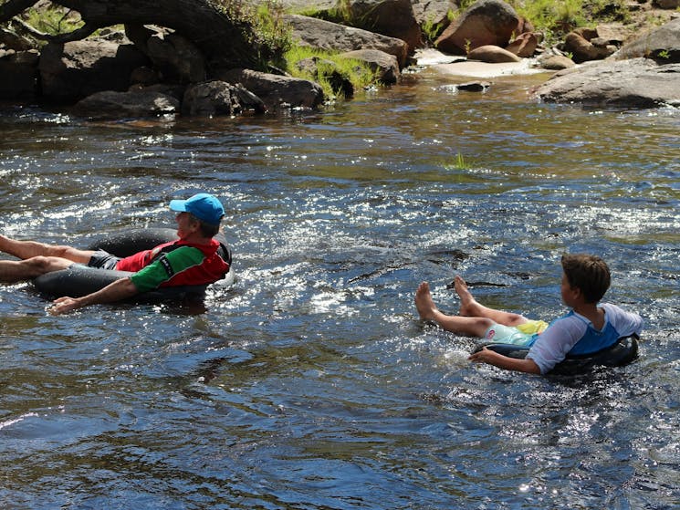 Inner tubes used to float down the river