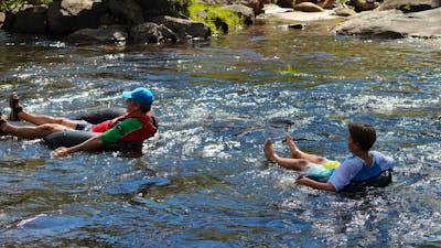 Inner tubes used to float down the river