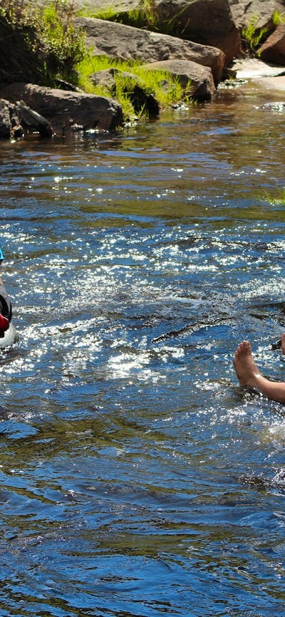 Inner tubes used to float down the river