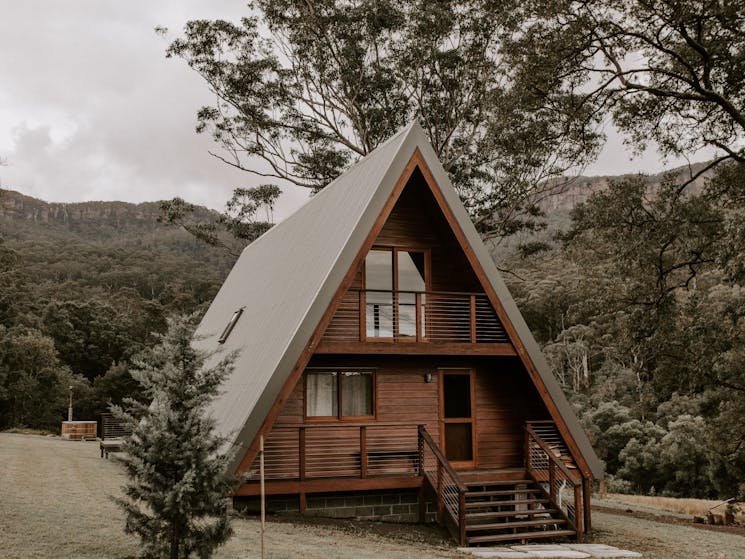 Aframe Kangaroo Valley South Coast slow stay tiny home cabin