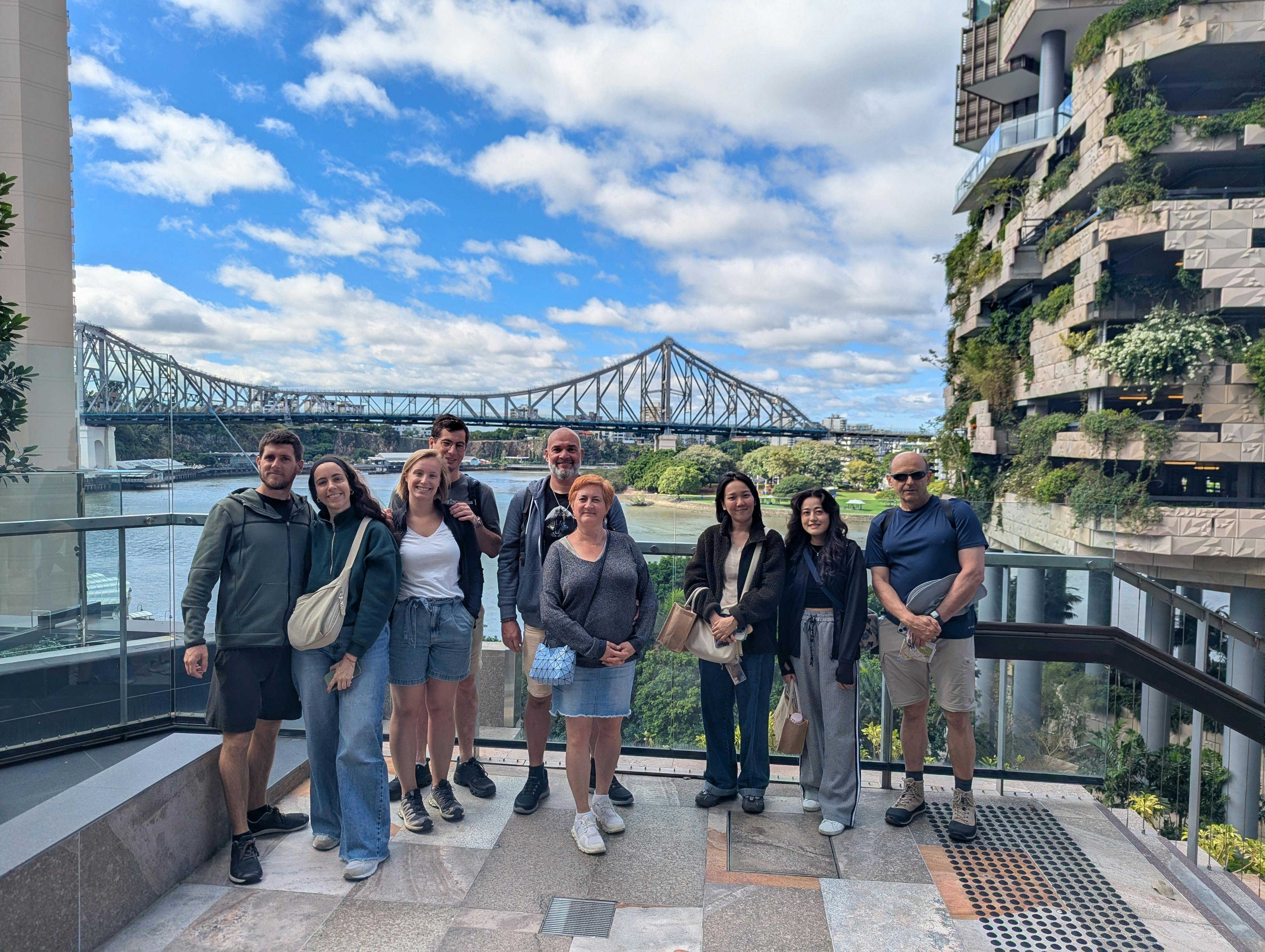Rooftop balcony view of Storey Bridge