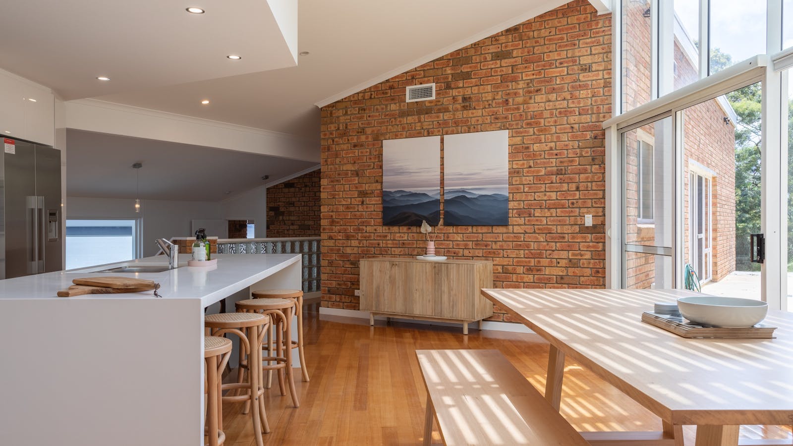 Large open plan kitchen Dining