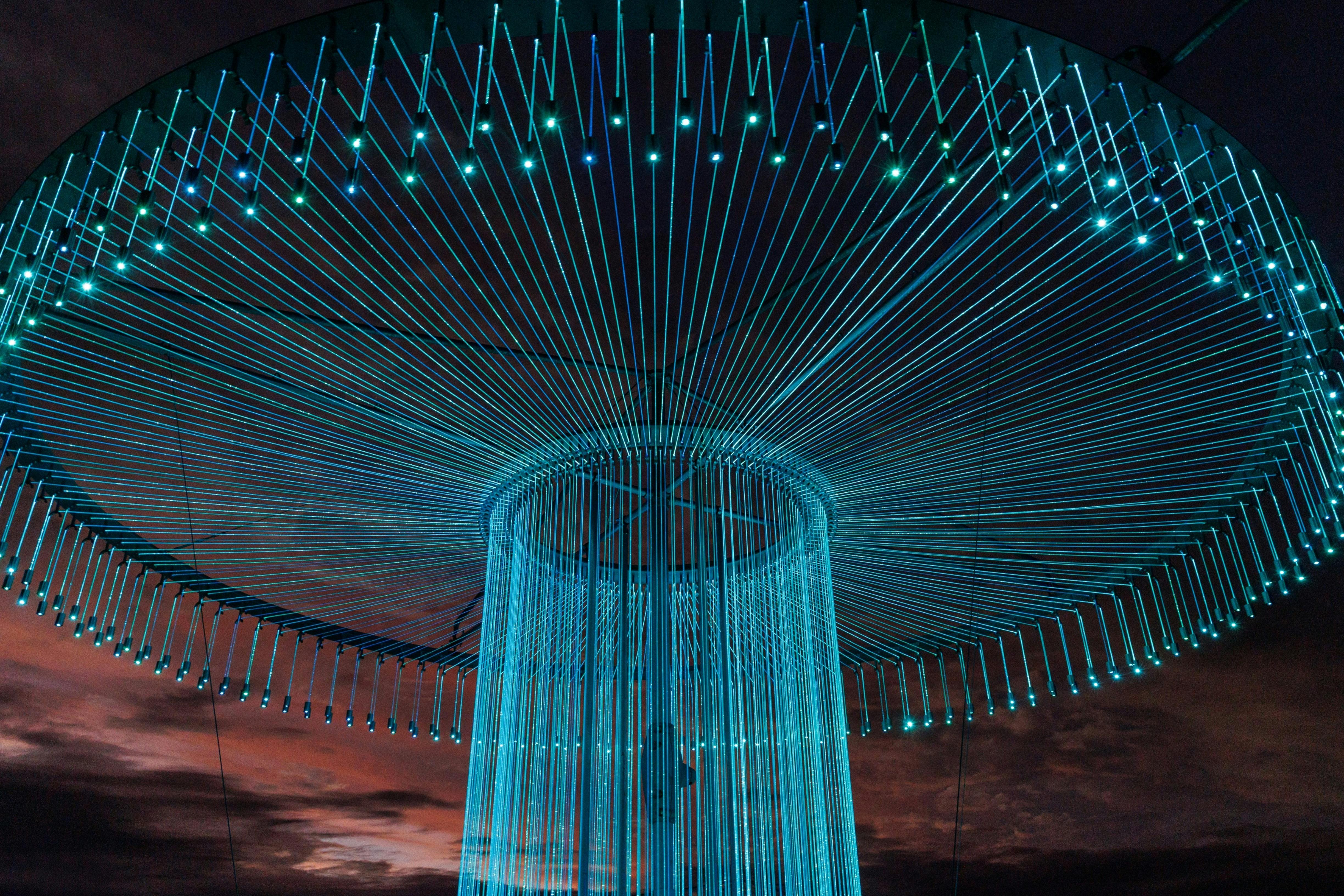 FOSO (Fibre Optic Symphonic Orchestra) by Bruce Munro, in Wentworth NSW.