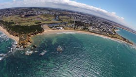 View of Torquay from a Tiger Moth World flight