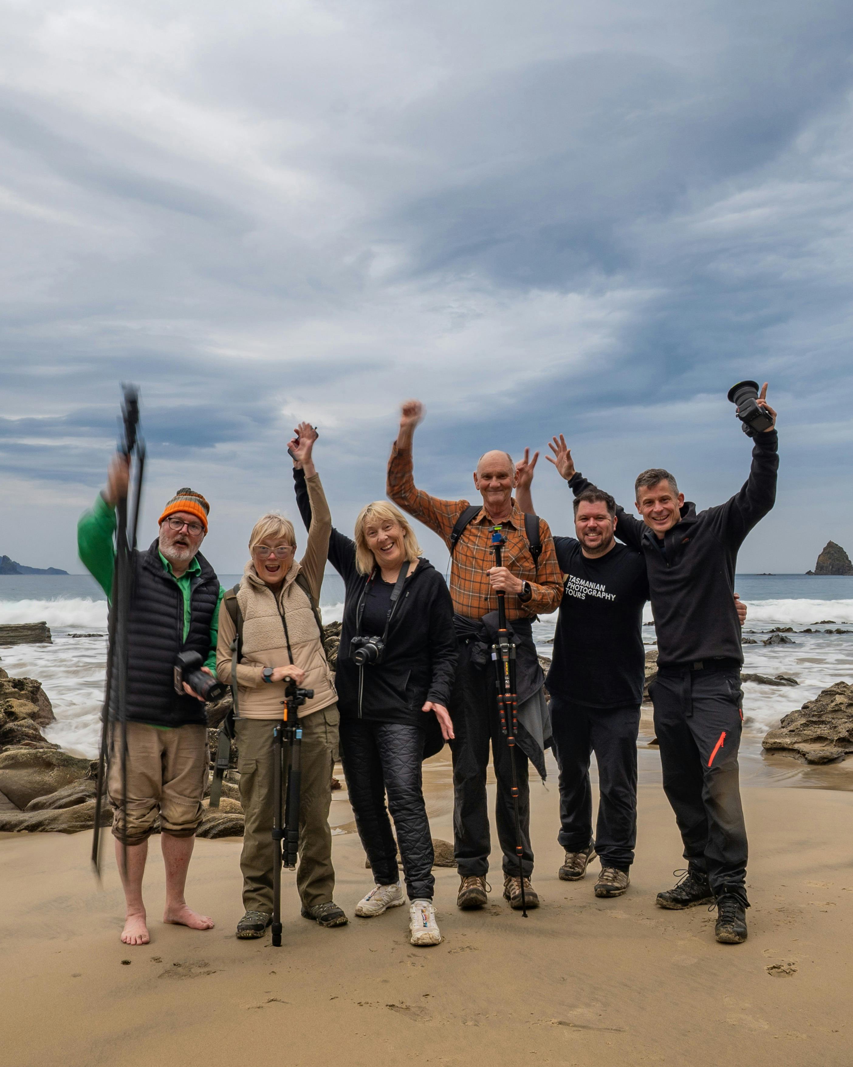 a group of photographers on tour