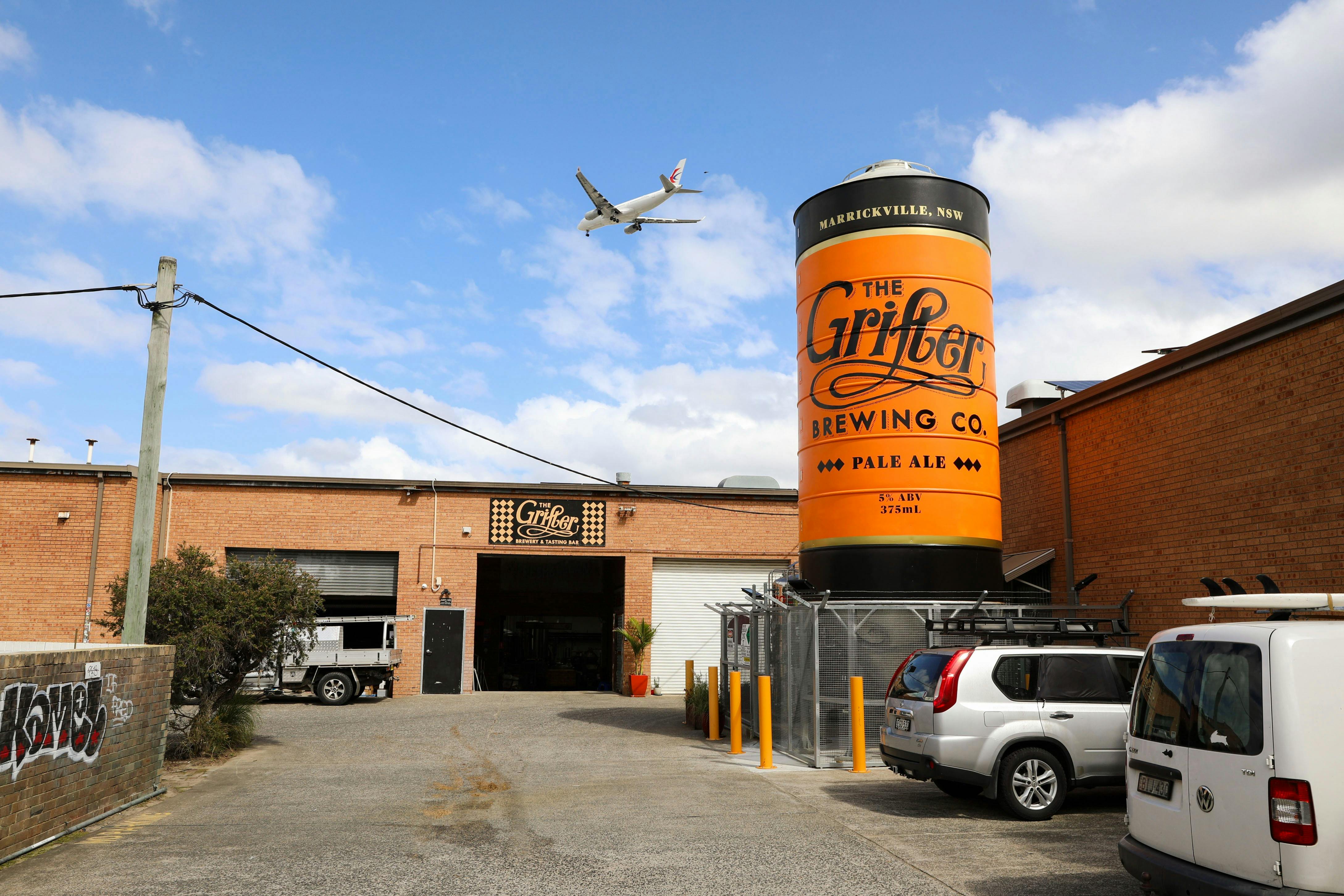 The B.O.G is a 10-metre high can of Grifter's best-selling beer towering over the brewery entrance