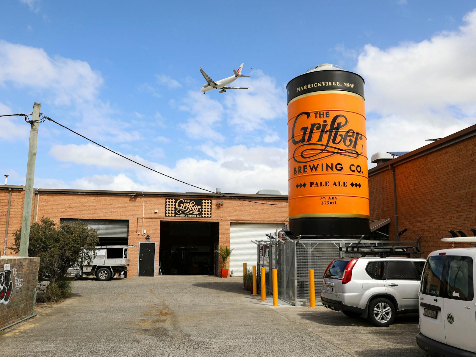 The B.O.G is a 10-metre high can of Grifter's best-selling beer towering over the brewery entrance