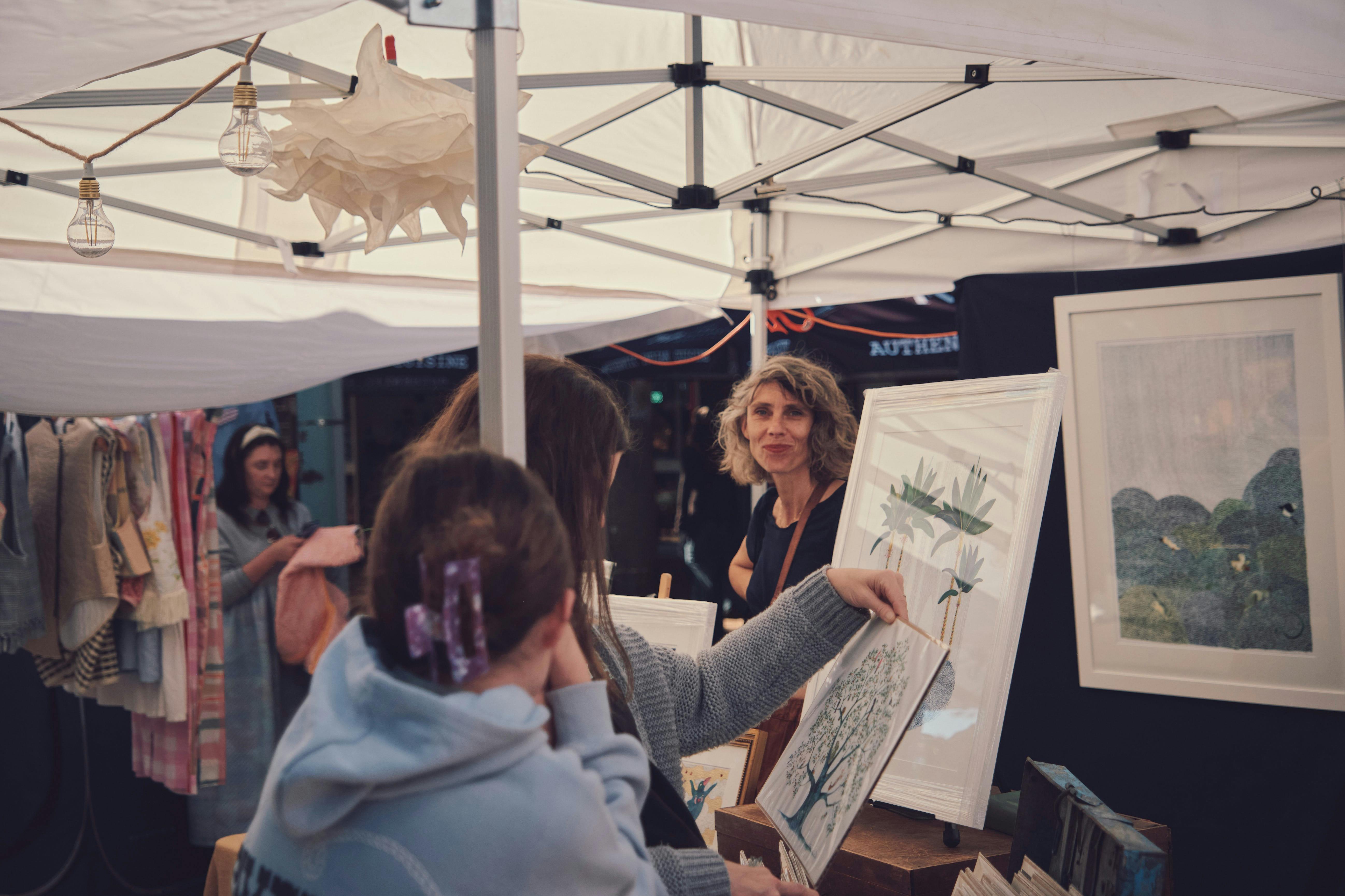 Market stalls