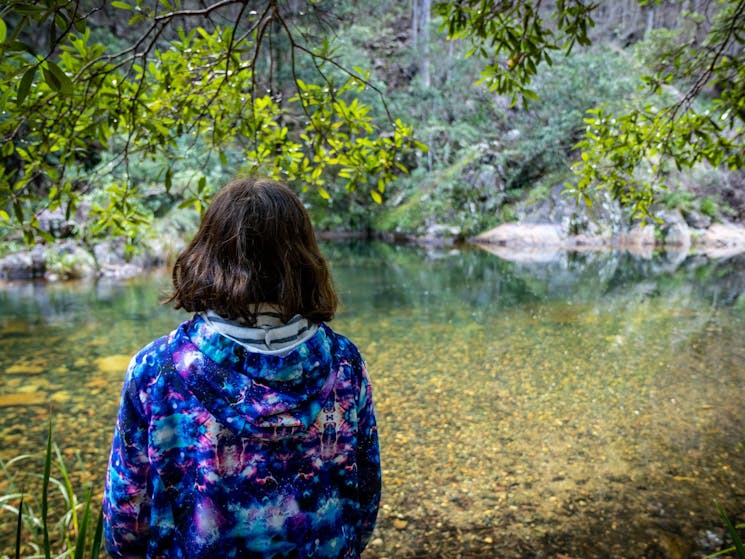 Watching the water at The Bluff in Mount Boss State Forest