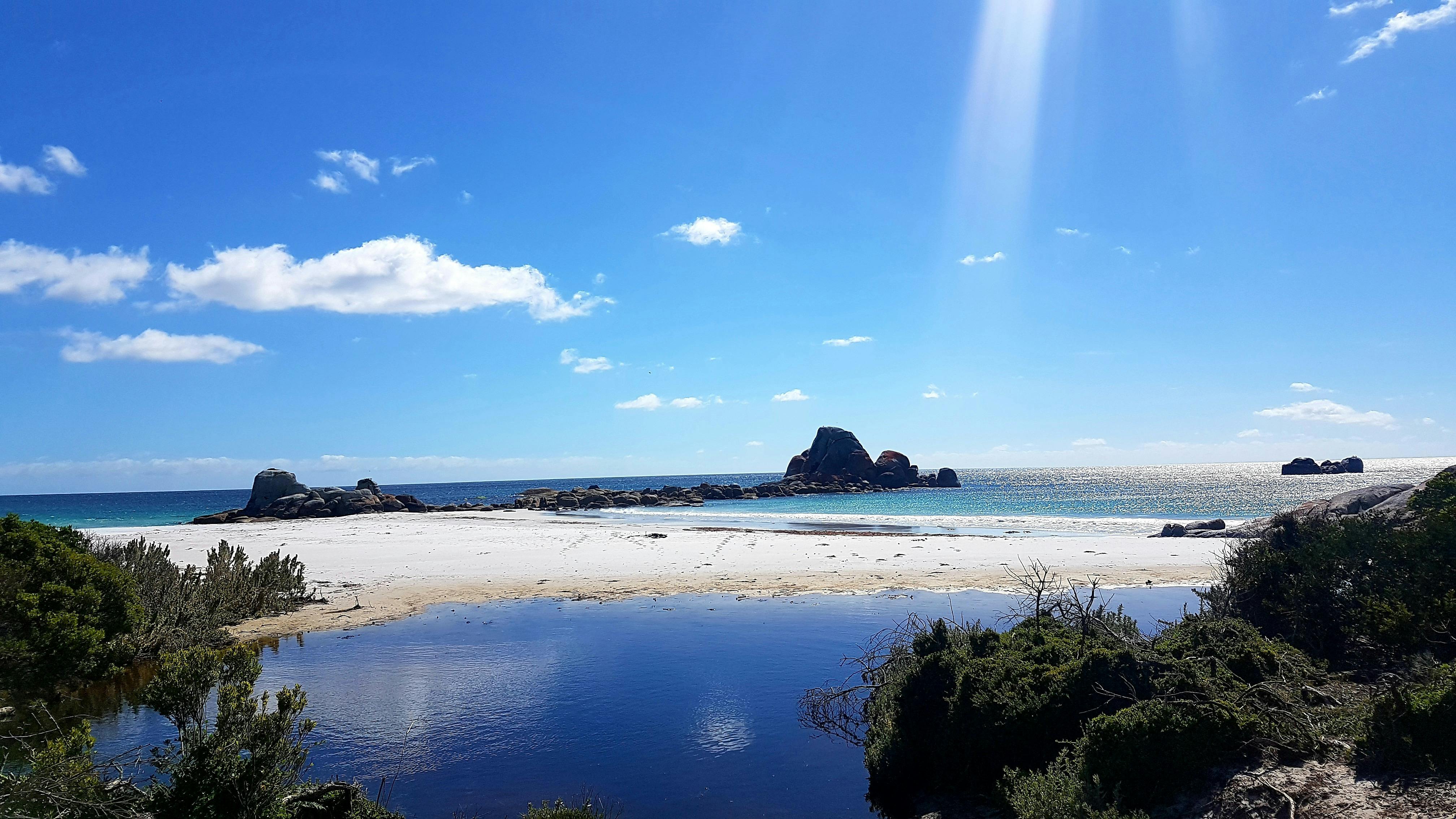 Stunning bright skies on the Bay of Fires Pack-Free Walk by Life's An Adventure