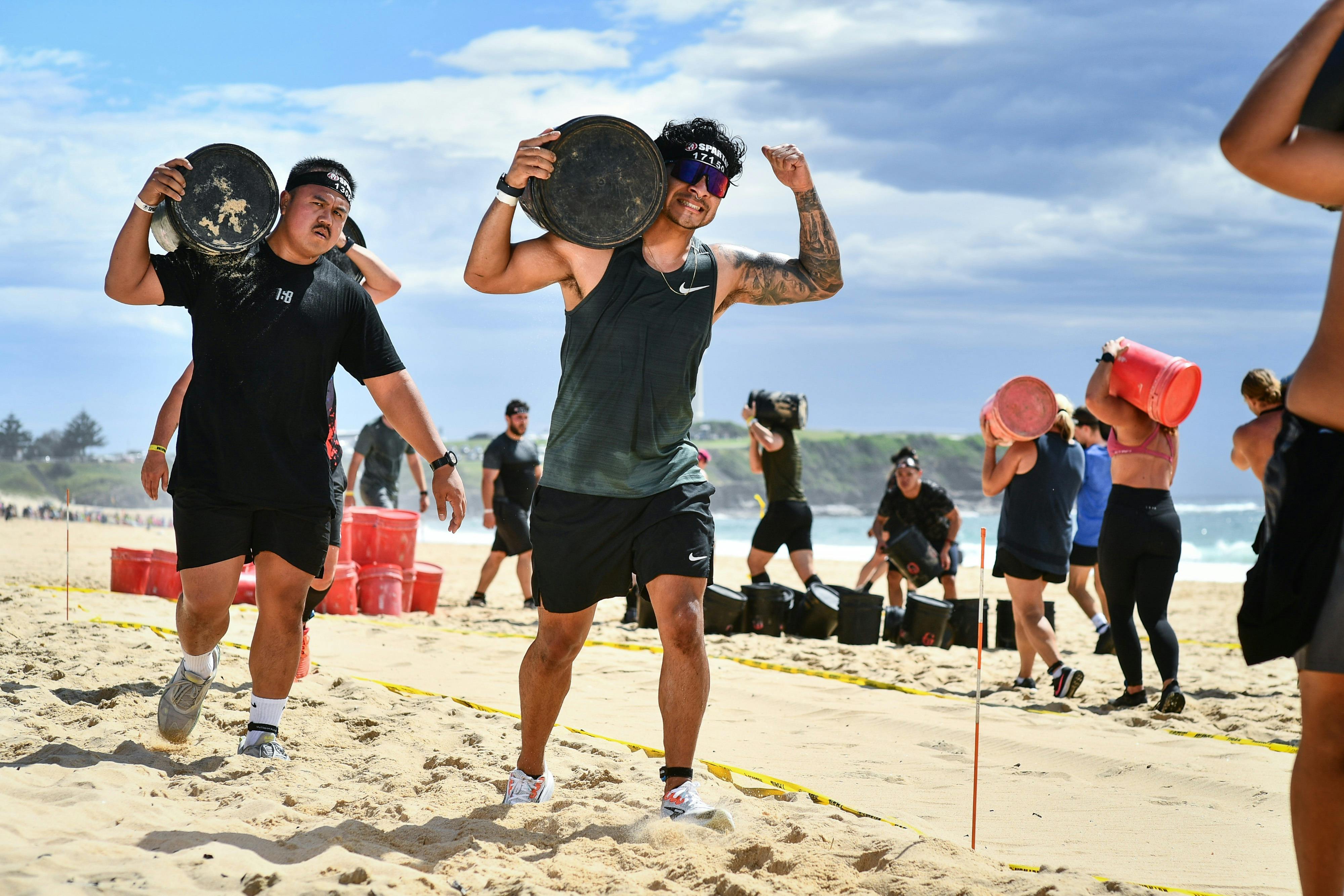 Spartan Race on Wollongong Beach