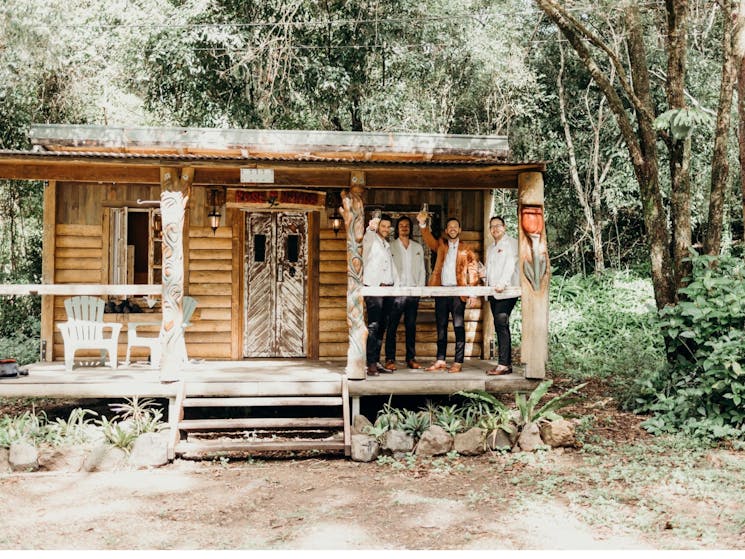 A cute, quirky cottage with ensuite bathroom, set beneath the rainforest canopy