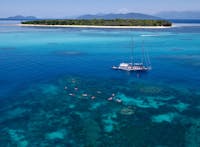 Snorkelling on Ocean Free's exclusive reef site 1 km Off Green Island