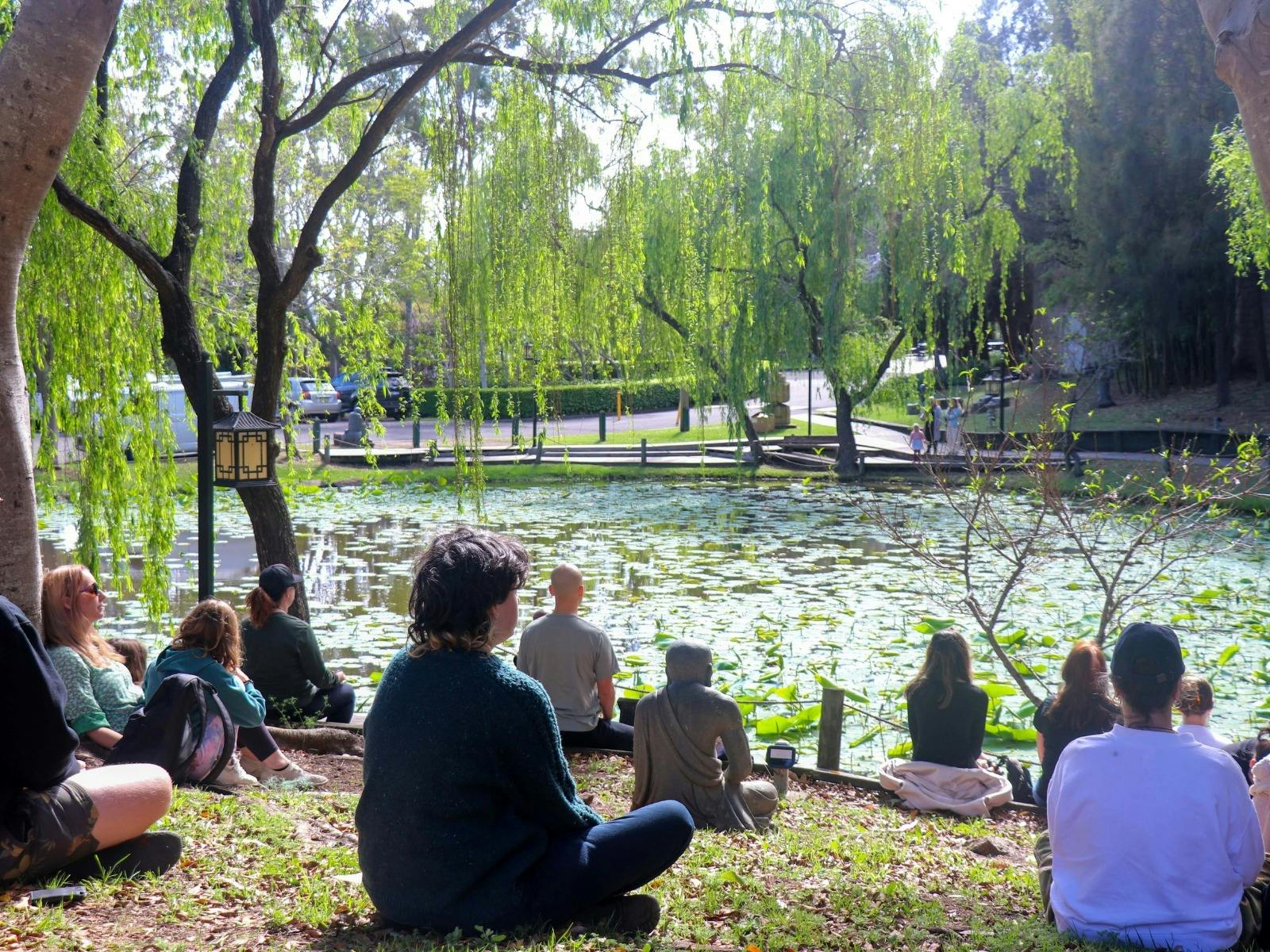 Mindfulness Meditation at the lotus pond Nan Tien Temple Wollongong