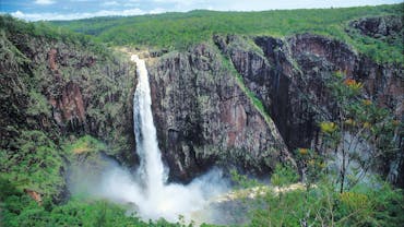 Waterfall cascading over gorge , Wallaman Falls. Waterfall cascading over gorge , Wallaman Falls.