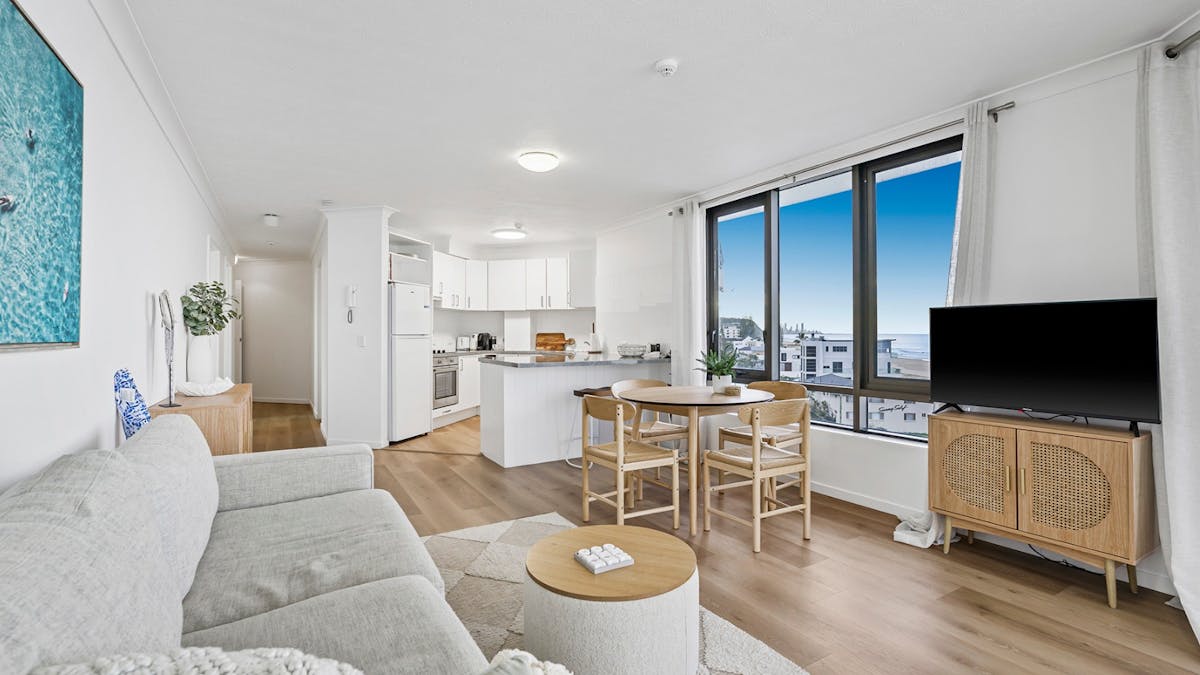 2 Bedroom unit in Palm Beach - lounge and kitchen area
