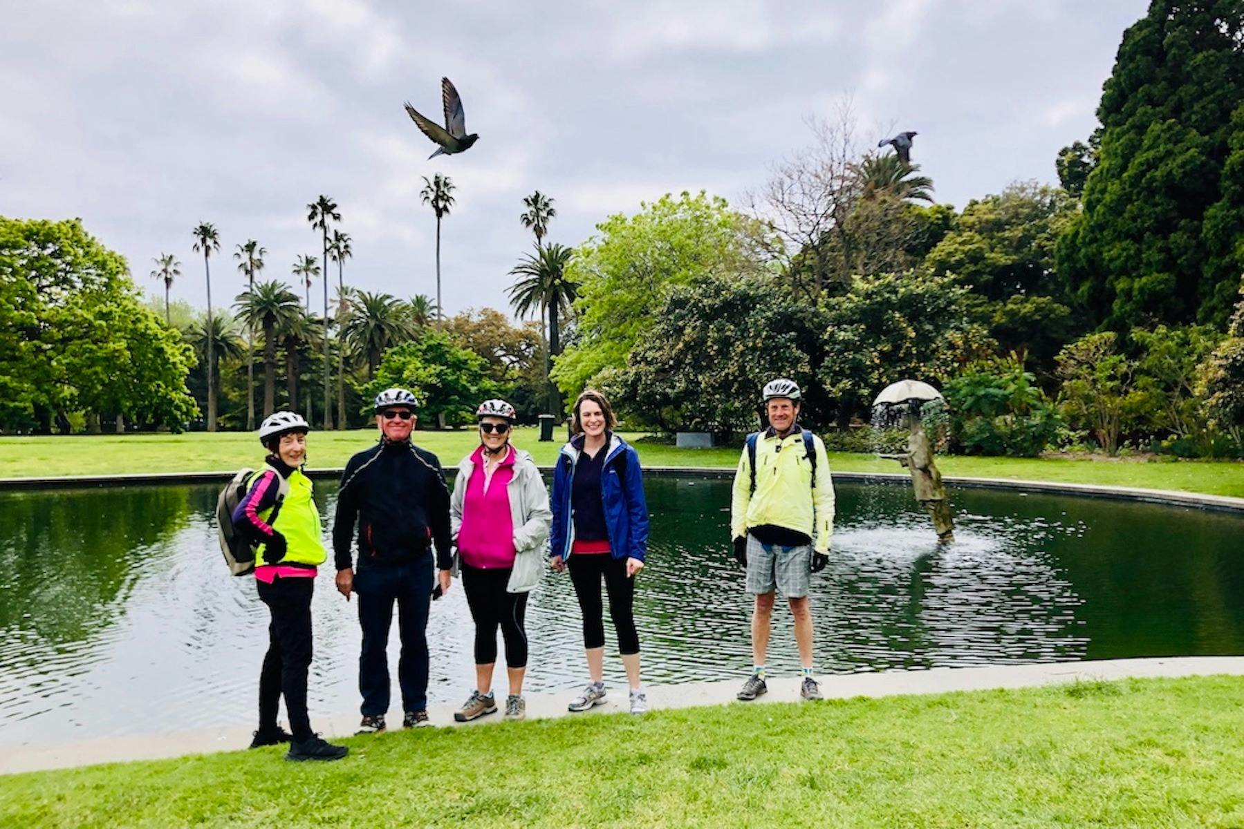 visiting st kilda botanical gardens on a cycle tour