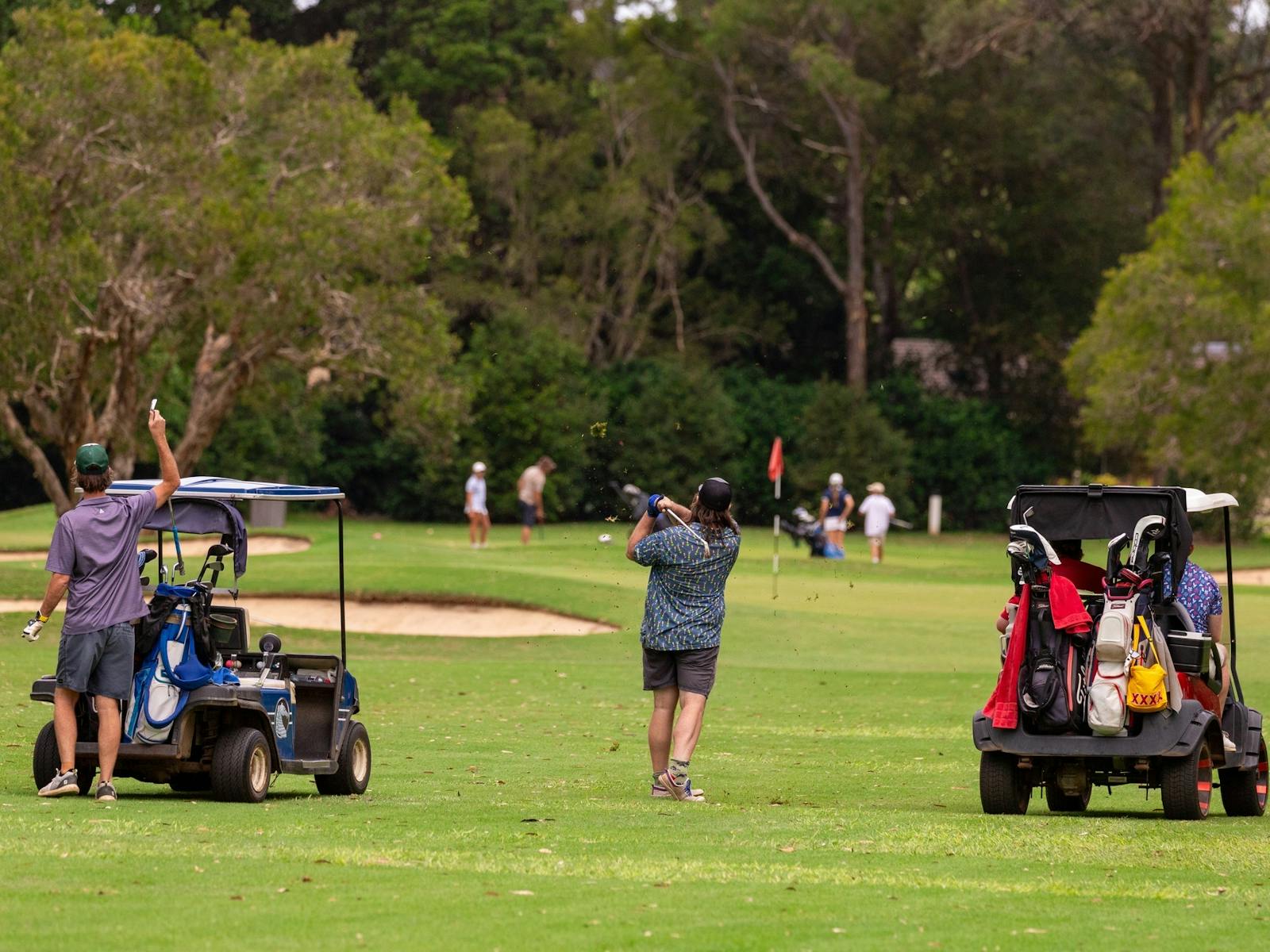 Teeing off at Ballina Golf Club