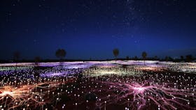 As darkness falls 50,000 glass spheres come to life