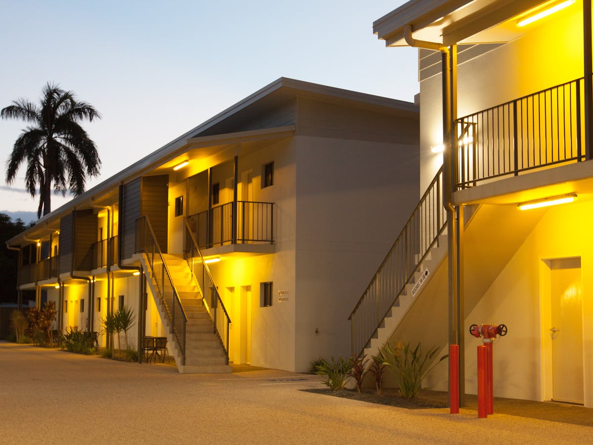 External Night Rear of Abode37 Motel