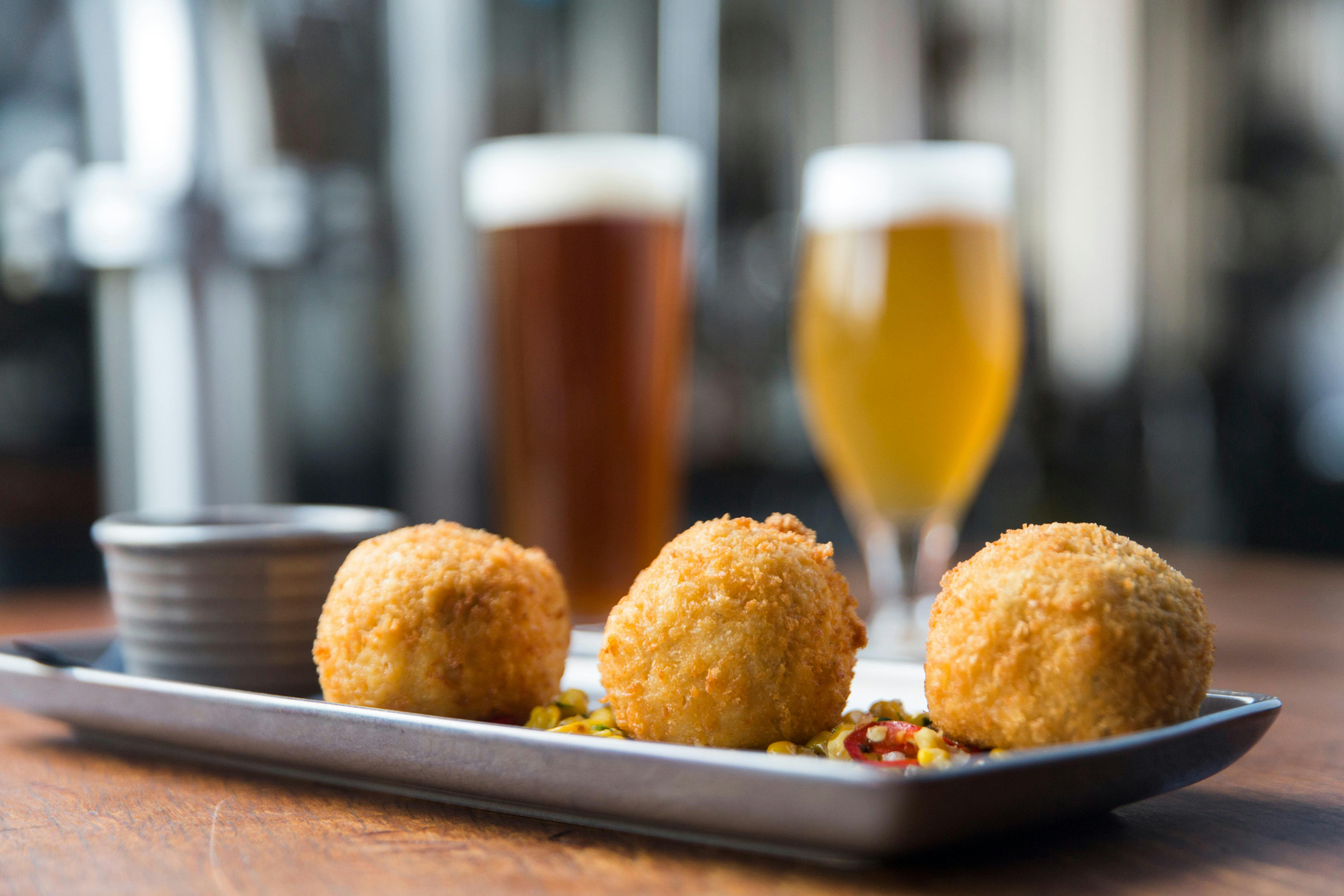Deep fried mac and cheese balls!