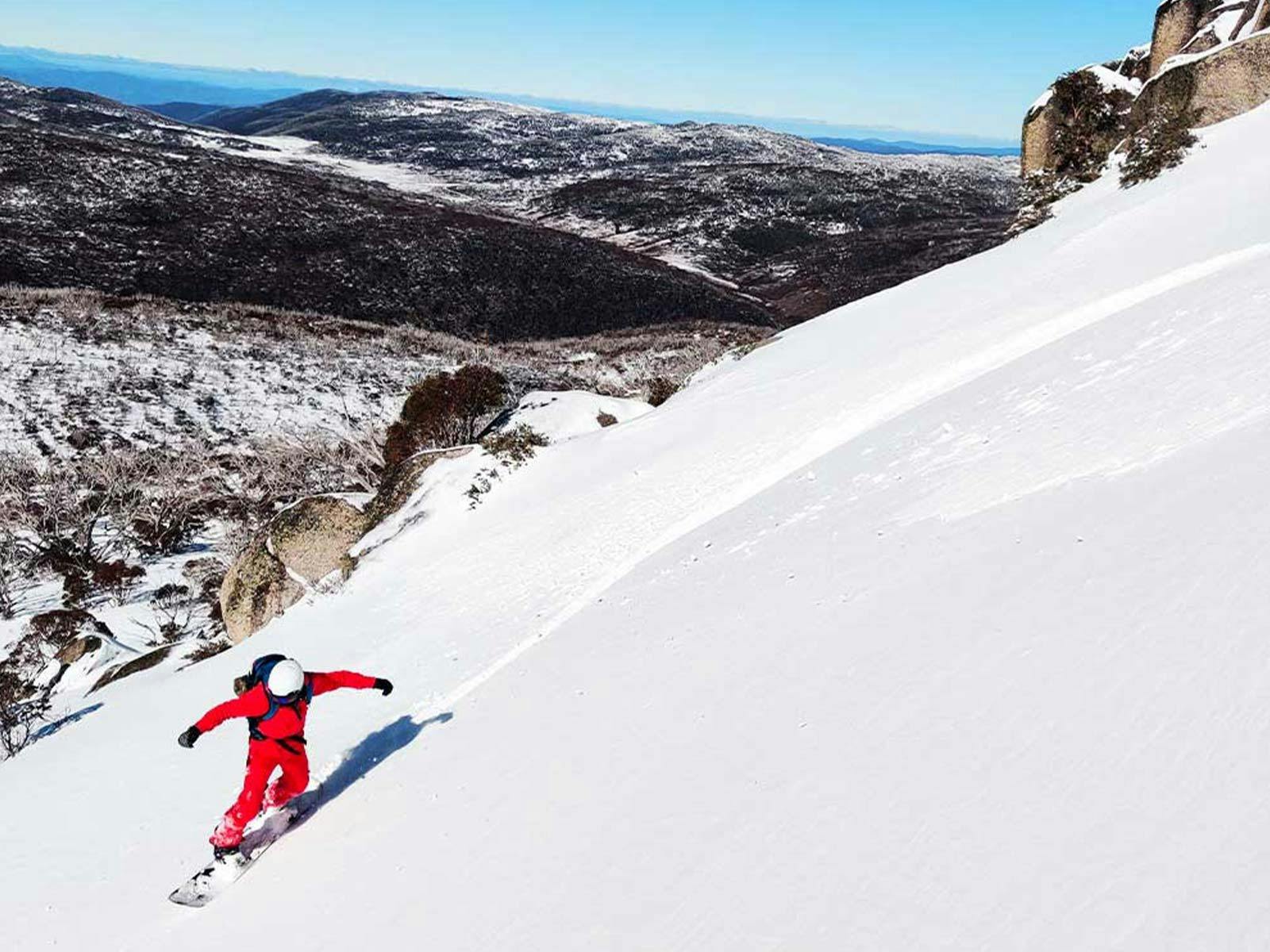 Snowboarding in the Kosciuszko National Park