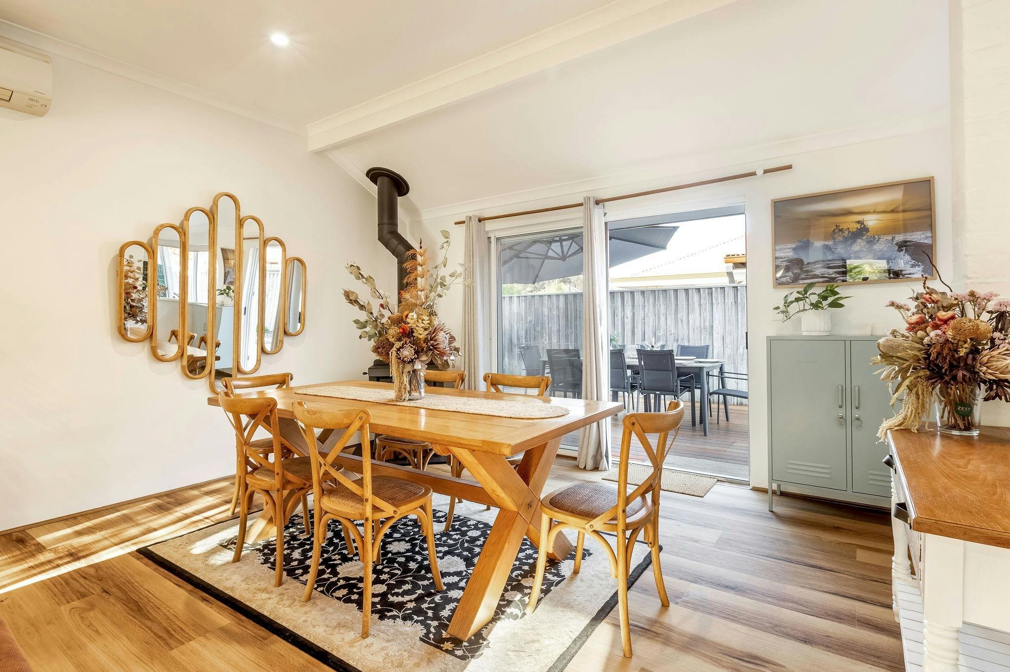 Cosy winter by the fire place