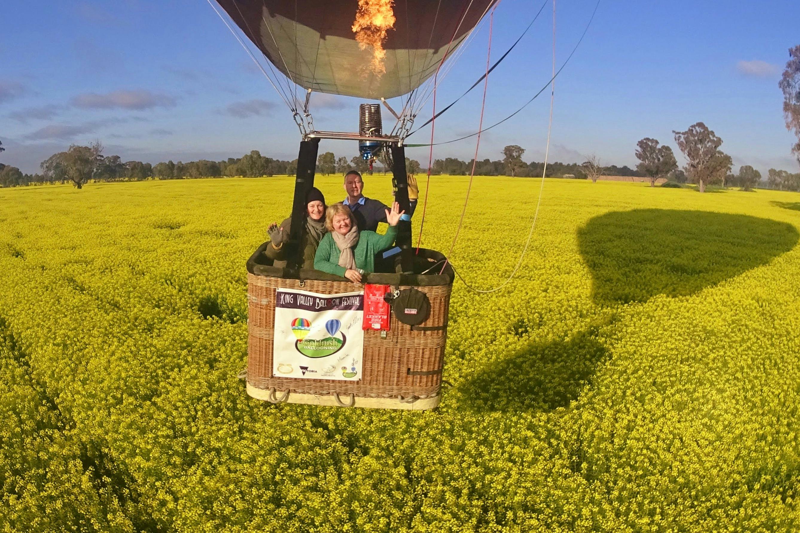 Guests enjoy getting low over the canola