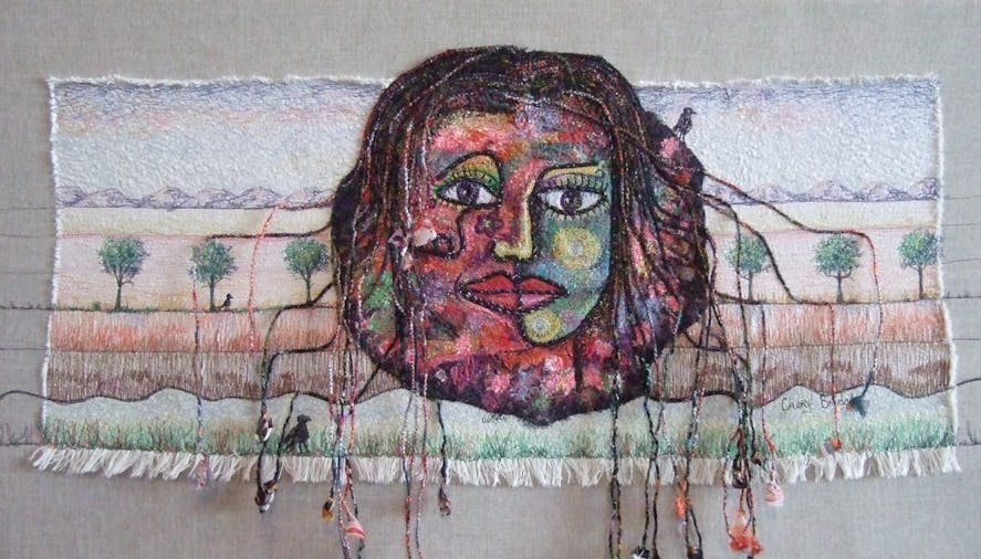Cheryl Bridgart Machine Embroidered Faces 2day workshop