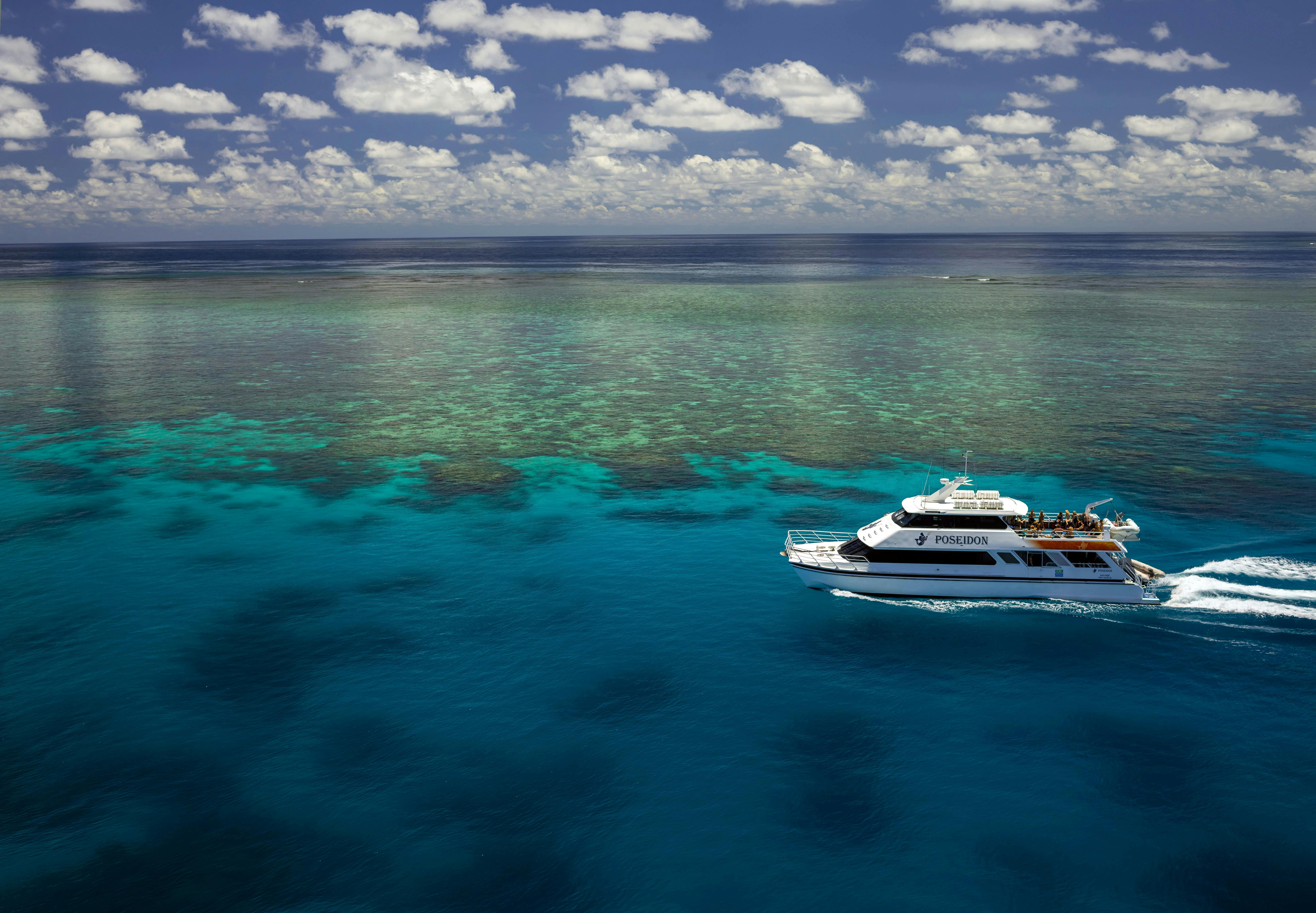 Snorkel and dive boat at Reef