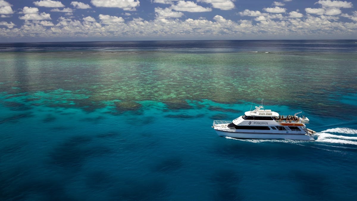 Snorkel and dive boat at Reef