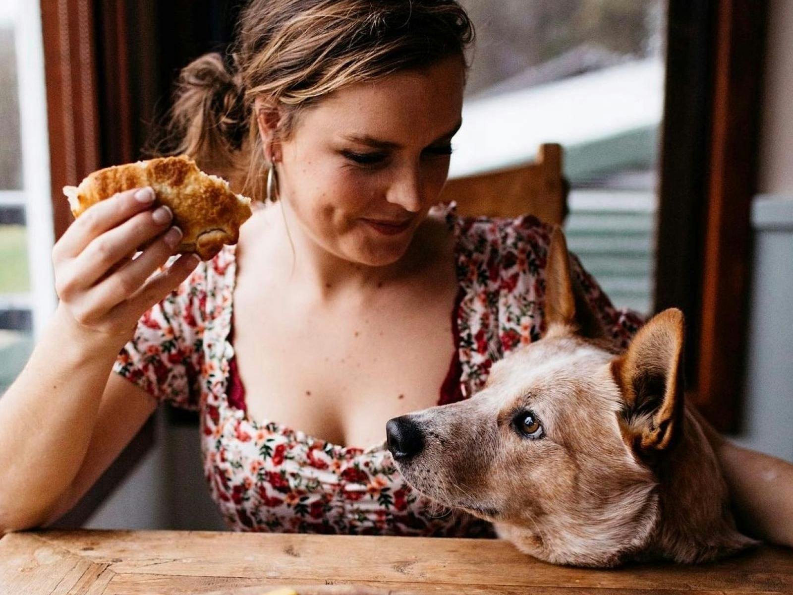 Olive Wood Vegan with dog